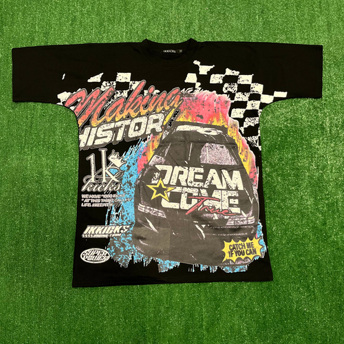 1K Kicks Fastlane Men's Oversized Graphic Tee