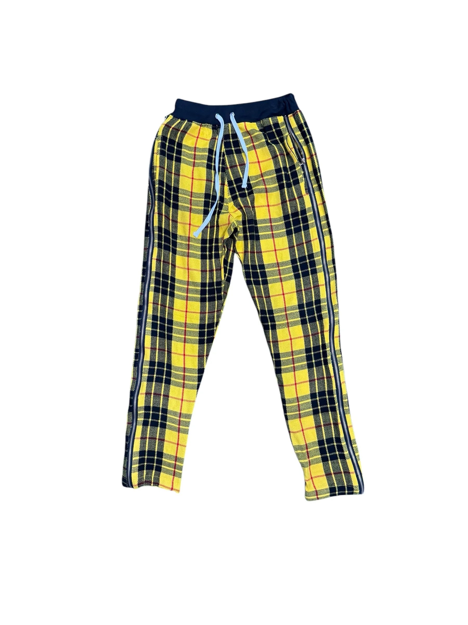 1K Kicks Yellow Plaid Trouser